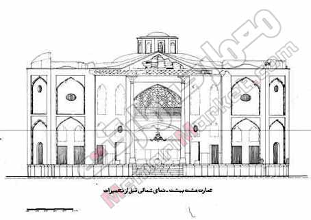 نمای قدیمی کوشک هشت بهشت اصفهان