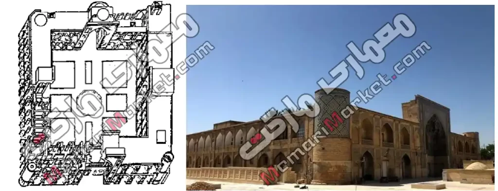 حجم خارجی مدرسه خان شیراز